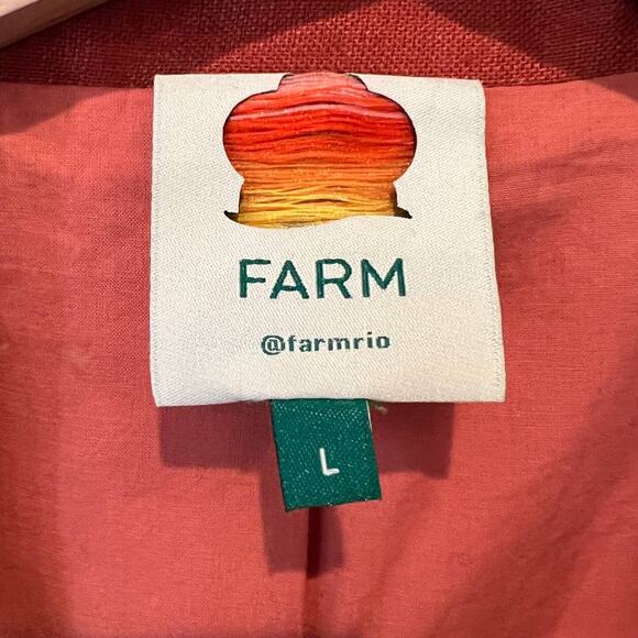 Farm Rio Linen Blazer Size Large - Picture 8 of 11